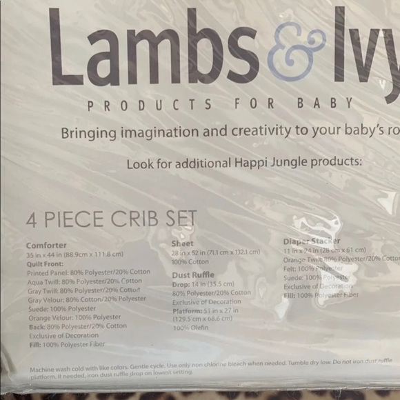 New Lambs and Ivy Nursery Jungle Set - Picture 5 of 7